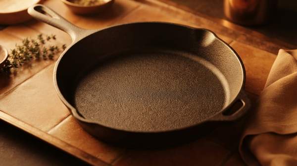 Editorial illustration for From Liquid Oil to Polymer Armor: The Chemistry That Makes Cast Iron Non-Stick