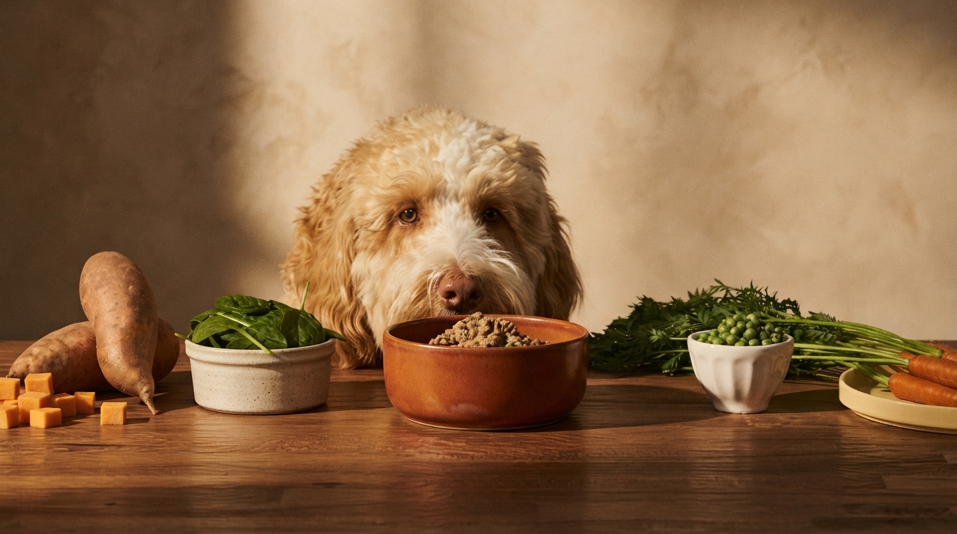 Editorial illustration for How Pet Food Is Taste-Tested: Inside the Science of Animal Palates